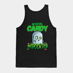 Official Candy Inspector Cute Halloween Ghost Tank Top